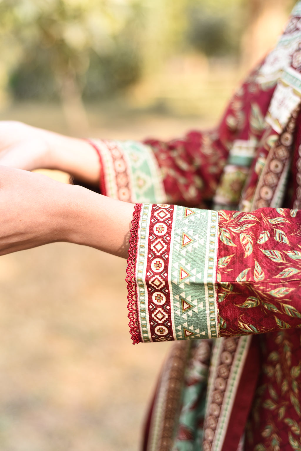 AMÈLORE Women’s 3-Piece Red Khaddar Suit – Vibrant Winter Embroidered Elegance